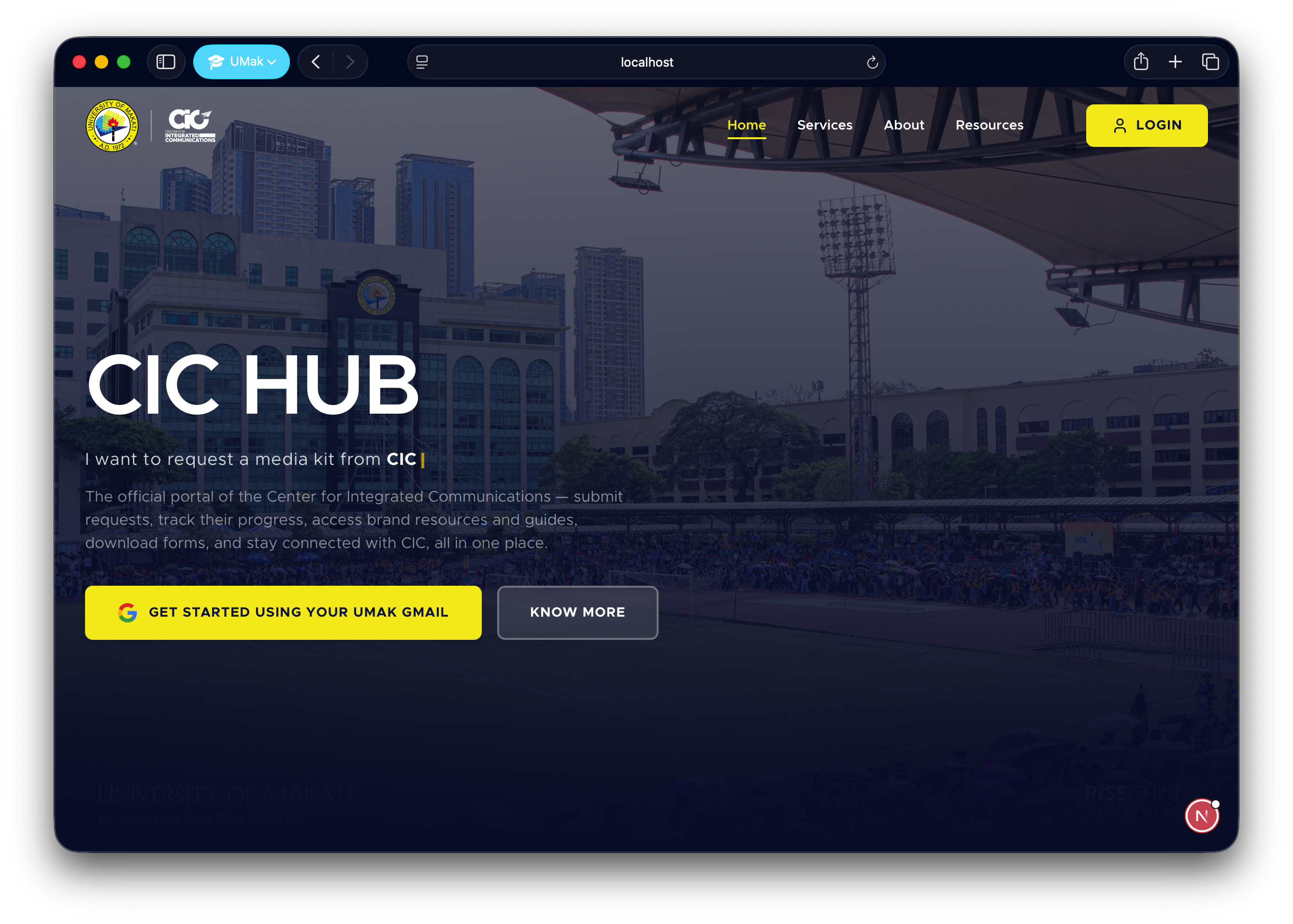 CIC Hub screenshot
